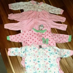 SOLD Lot of Gerber Footed Baby Girl Sleep & Plays